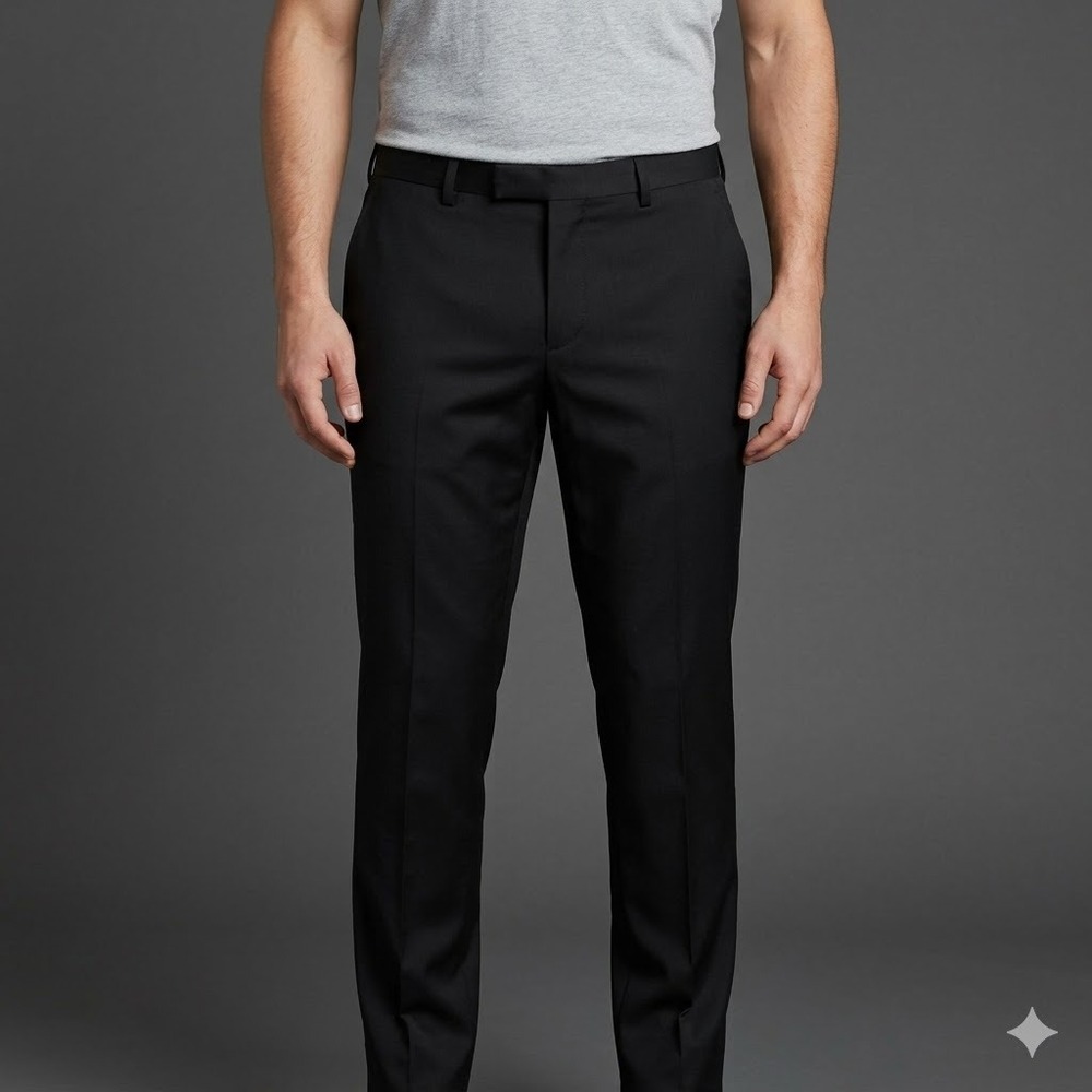Hugo Boss Red Label Dress‎ Pants Flat Front Slim Fit Size 34R Black